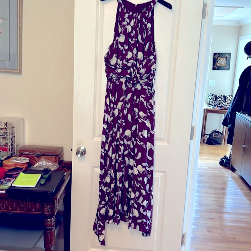Adriana Pappel Chiffon Halter Maxi